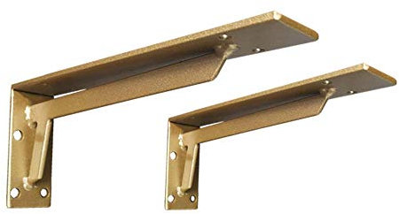 Geyao - Soporte triangular para lavabo (2 unidades), color dorado, 40 cm