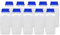 plasteo® 10x 1000 ml Weithalsflasche mit Schraubverschluss | Laborflasche Chemikalienflasche | lebensmittelecht mit Gefahrgutzulassung | absolut dicht spülmaschinengeeignet BPA-frei Plastikflasche