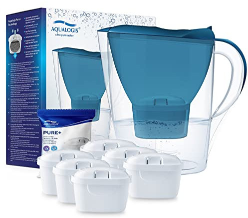 Aqualogis Carafe Filtrante, Harmony 2.6L, 1 Cartouche Filtrante Pure+ incluse (Blue 2.6 & 6 Pure+)