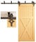 TSMST 5FT/152cm Kit de Quincaillerie Pour Porte de Grange Coulissante Pour Montage au Plafond, avec Support de Plafond en Forme de L, Adapté à une Porte en Bois Unique,Style Losange