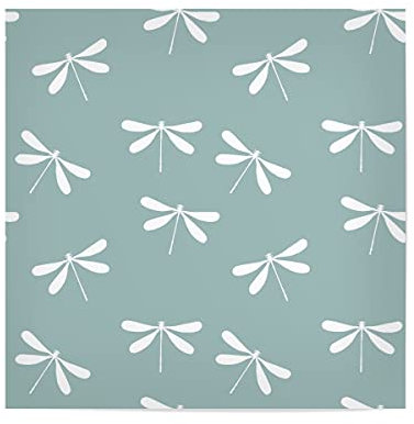 artboxONE Poster 20x20 cm Natur Dragonfly Pattern - Blue - Bild libellen elegant Insect