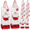 Flaschentüte 12er Set | 12,5x34x11,5 cm Nikolaus-Motiv | Geschenkverpackung für Flaschen Weihnachten | Flaschentaschen