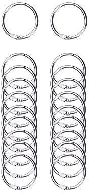 CHUANGOU Buch Ring Metallringe 50 mm Loose Leaf Buchbinder Ringe für Notebook Tagebuch Fotoalbum DIY Planer Innendurchmesser 43mm
