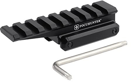 FOCUHUNTER Picatinny Riser Mount 3.46 Länge 0.90 High Scope Mount Adapter 8 Slots Offset Rail Mount Zubehör