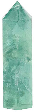 Piedra de Cuarzo de Cristal de Fluorita Varita de Piedra de Curación de Cristal de Fluorita Verde Natural para la Decoración del Escritorio de la Oficina en el Hogar (5-7 Cm)