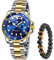 Raitown Uhren Herren Wasserdicht Multifunktional Analog Quarz Uhr Geschäft Stylisch Lässig Leuchtend Edelstahl Armbanduhr für Männer