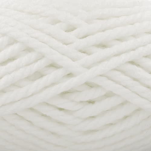 King Cole Big Value Big Yarn Mega Chunky Acrylic Knitting Wool 250g Ball (White - 4439)