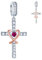 Glaube Kreuz Anhänger mit Ich kann alles tun Cross Charms fit Pandora Weihnachts Armband, 925 Sterling Silber Christlich Gebet Perlen mit Rosegold Unendlichkeit, Geschenke für Mama/Oma/Patin