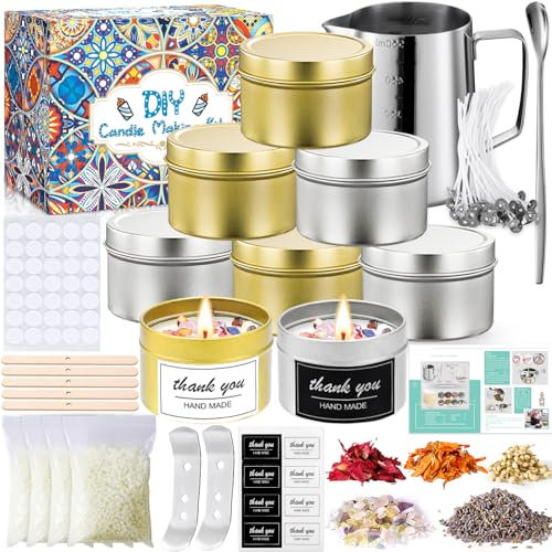 Frasheng Kerzenherstellung Kit,DIY Kerzenherstellung Zubehör,Duftkerze Geschenke Set,Kerzen Selber Machen Set,DIY Kerzenherstellung Set mit Kerzenglas,candle making kit,Anfänger Candle Starter Set