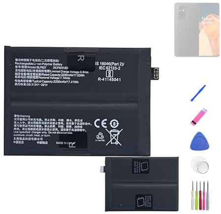 HIGHAKKU Replacement Battery BLP827 Compatible with OnePlus 9 Pro LE2121, LE2125, LE2123, LE2120, LE2127 with Tools
