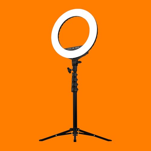 Streamplify LIGHT 14 | 14” Ring Light with Adjustable Brightness & Colour Temperature, Versatile Design, Remote Control