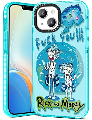 Qerrassa Rk Mt Case for iPhone 14 Cute Cartoon Character Kawaii Soft TPU Cover for Girly Girls Kids Boys Phone Cases Funny Pattern Fashion Protective Case for iPhone 14