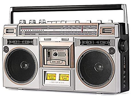 XDLYWUZIQ Radio-Kassettenrekorder, AM/FM-Radio, kabelloses Streaming, USB/Micro-SD-Steckplätze, Kopfhöreranschluss, Konvertieren von Kassetten auf USB/SD, klassischer Retro-Stil der 80er Jahre