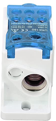 Morsettiere su Guida DIN 160A 690V Connettori Scatola di Giunzione per Blocco di Distribuzione (Blu)