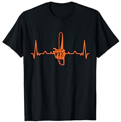 Lumberjack Heartbeat Woodwork Chainsaw Chainsaw T-Shirt
