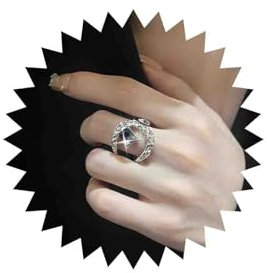 Dervivea Vintage Onyx Cz Ring Schwarz Kristall Ring Silber Onyx Geburtsstein Ring Quadratisch Onyx Ring Geschichtet Finger Ring Einstellbar Offen Wrap Ring Schmuck Für Frauen Und Mädchen