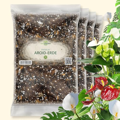 ORAGARDEN Aroid Mix Erde für Zimmerpflanzen und Garten - 12L Aroiden Substrat für Pflanzen, Palmen, Blumen - 5 Komponenten Blumenerde