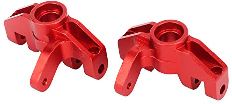 SIXRUN 2 Stück RC-Lenkbecher, Professioneller Lenkbecher aus Aluminiumlegierung für LOSI Hammer Rey U4 Rock Racer 1/10 RC-Auto (Rot)