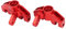 SIXRUN 2 Stück RC-Lenkbecher, Professioneller Lenkbecher aus Aluminiumlegierung für LOSI Hammer Rey U4 Rock Racer 1/10 RC-Auto (Rot)