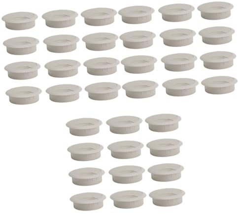 Gatuida 30pièces Couvercle De Trou De Câble De Bureau Et Blanc Pour Gestion Des Câbles De Bureau Accessoire Pratique Pour Ordinateurs Et Bureaux