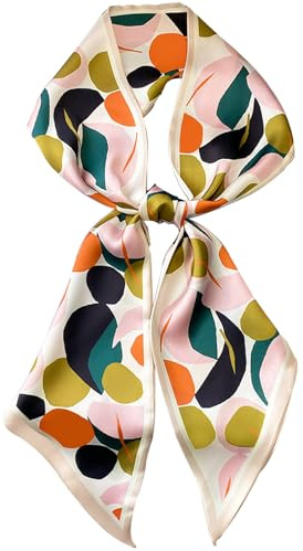 Dailyacc Hair Scarf for Women Fashion Silky Satin Headscarf Wrap Breathable Lightweight Neck Scarves For Handbag -1T2