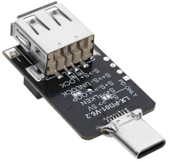VGOL 1 Stück PD2.0/3.0 Decoy Trigger Motherboard-Modul Typ-C USB PD Schnelllade-Triggermodul 100W mit E-Mark-Ausgang 9V/12V/15V/20V Einstellbar