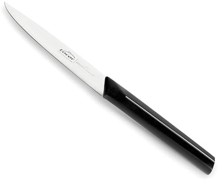 LACOR - 38224 - Cuchillo Cocina Master, Acero Inoxidable, Filo Taper Grinding, Mango Antideslizante, Afilado y Resistente, Limpieza a mano, Apto para Cualquier Tipo de Carne y Pescado, 12.5 cm