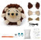 MJARTORIA Strickset Häkelset für Anfänger Tiere, Häckeln Stricken für Anfänger Set mit Anleitung, Kreativ Strickset Bastelset Erwachsene Kinder Geschenk(Braun Igel)