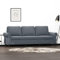 Willood 3-Sitzer-Sofa Loungesofa Couch mit Armlehnen Rückenkissen, Wohnzimmersofa Designsofa Metallgestell, Sitzmöbel Zweisitze,Multi-Sofa, Dunkelgrau 180 cm Samt