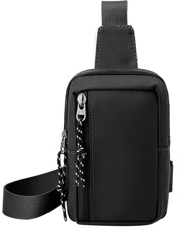 Fantasyon Sling Bag für Herren, Schulter-Rucksack, leichte Brusttasche, wasserdicht, Crossbody-Tasche, Anti-Diebstahl, Umhängetasche, kleine Schultertasche für Damen und Herren, Wandern, Radfahren,