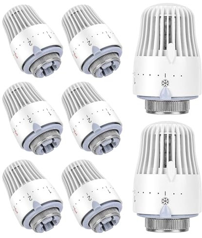 Vegena Heizungsthermostat Heizkörperthermostat Thermostatkopf Heizungsregler: 8 Stück Heizkörperventil M30x1,5, Heizung Thermostatkopf, Thermostatventil Heizkörper Ersatzkopf für Büro Zuhause