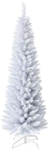 Christmas Tree for Home, White Pencil Christmas Tree Christmas Pine Tree Suitable For Home Decoration Party Decoration(210cm)