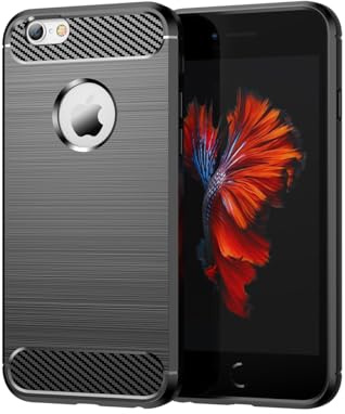 Vavies Case for iPhone 6 Case, for iPhone 6S Case Slim Soft TPU Case Shock-Absorption Protective Shockproof Phone Cover for iPhone 6 Black
