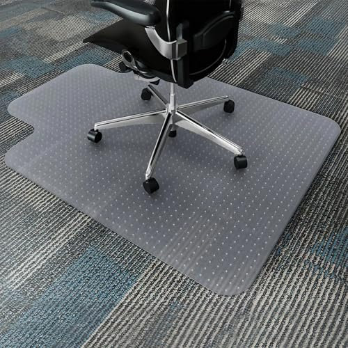 Piorlado Bodenschutzmatte für Bürostuhl, 120 x 100cm, Kratzfest, für für Parkett und Hartböden Bürostuhl Unterlage für Stühle Hohe Dichte Anti-Silp