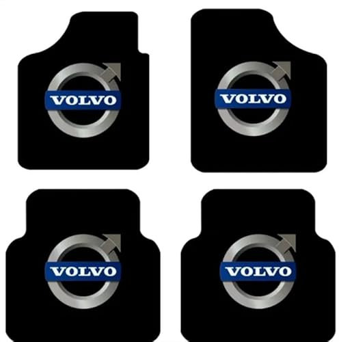 QOCVZXTI 4 Stück Fussmatten Auto, Für Volvo XC-60 (XC60) 2017-2025,wasserdicht rutschfest Kratzfest,für alle Straßenverhältnisse,Allwetter Schutz