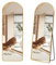 moderntop Gewölbter Ganzkörperspiegel 147x45 cm | Goldener Aluminiumrahmen | Standspiegel für Wohnzimmer & Schlafzimmer | Stehend/Wandmontage| Elegant & Stabil