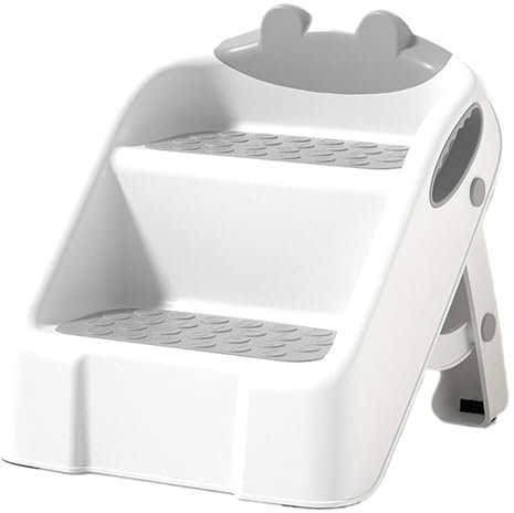 Tabouret Marchepied À Deux Marches - Antidérapant Stable Et Pliable Marchepied À 2 Marches | Marche Pied Toilette pour Tout-Petits Table, Léger pour Salle De Bain, Chambre d'enfant, Cuisine