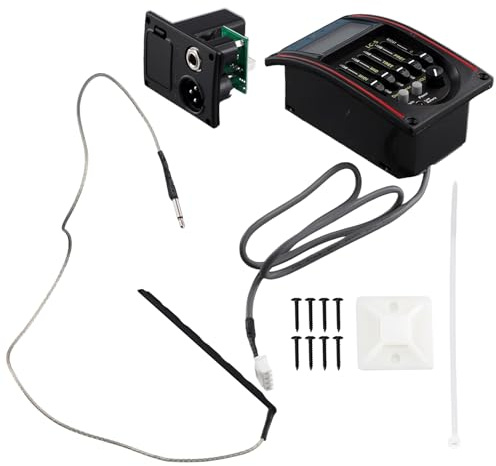 Osmond LC-5 5 Bands Guitar Pickup EQ Equalizer Acoustic Guitar Preamp EQ Equalizer Tuner Piezo Ceramic Pick-Up