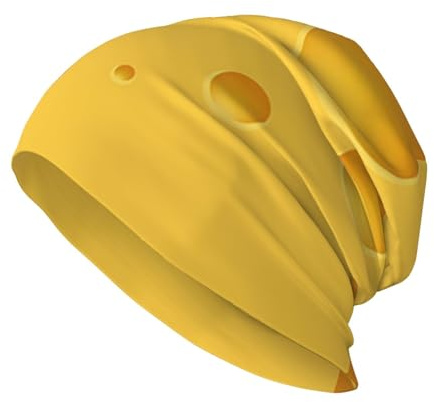 Winter-Strickmütze mit nahtlosem Schweizer Käse-Muster, warme Unisex-Beanie-Mützen für Männer und Frauen