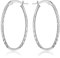 Tuscany Silver Damen Creolen Sterling Silber Gemustert Oval