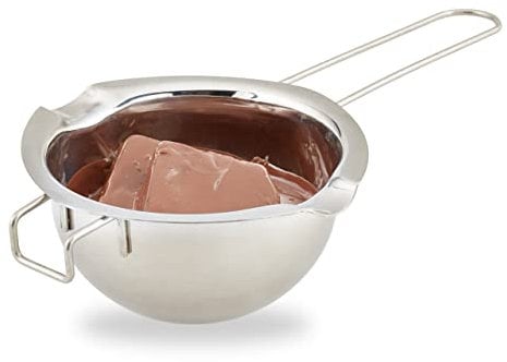 Relaxdays Récipient bain marie casserole bain marie inox chocolat beurre lait pâtisserie HxlxP: 6 x 24 x 14 cm, argent