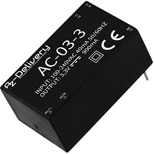 AZDelivery 220V zu 3,3V Mini-Netzteil kompatibel mit Arduino und Raspberry Pi inklusive E-Book!