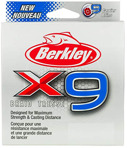 Berkley X9, Filo da Pesca Intrecciato Unisex, Cristallo Bianco, 59.7kg| 219yd | 200m