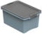 Rotho, Compact, Storage box 4.5 l with lid A5, Plastic (PP recycled) BPA-free, blue/anthracite, A5/4,5l (27,0 x 18,5 x 15,0 cm)
