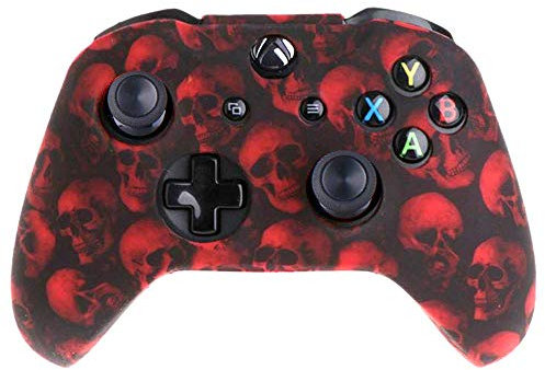Taifond - Funda de silicona antideslizante para mando de Microsoft Xbox One S y One X con dos tapas de agarre para el pulgar