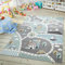 TT Home Kinder-Teppich, Spiel-Teppich Für Kinderzimmer, Mit Straßen-Motiv, In Grün Grau, Größe:Ø 120 cm Rund