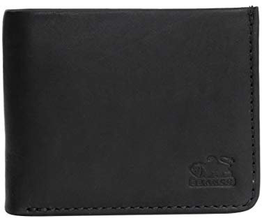 Herren Geldbörse von Branco - RFID sicher, Scheinbörse Portemonnaie Brieftasche Geldbeutel - Kleinformat für die Hosentasche - feines echtes Leder (Schwarz) - präsentiert von ZMOKA®