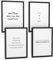 Papierschmiede® Premium Spruchposter Set 4er DIN A4 (21x30 cm) Motiv: Motivation (English), Typografie Bilder Wohnzimmer Schlafzimmer ohne Rahmen