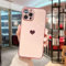 Emlivi Kompatibel mit iPhone 11 Pro Hülle, Cute Herz Mädchen Weich Silikon TPU Galvanisierte Handyhülle, Süß Seite Muster Stoßfeste Schutzhülle Bumper Case Kompatibel mit iPhone 11 Pro, Rosa