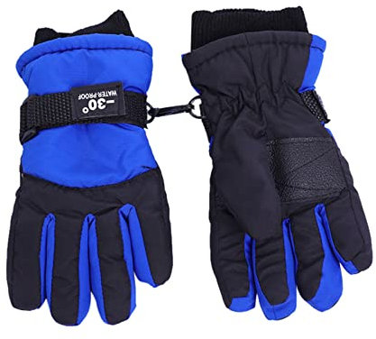 Dorjuli Schneehandschuhe für Skating Thermo Dicke Warme Schneehandschuhe mit Reißverschluss Verdickung Handschuhe Geburtstagsgeschenk für 6-5 Jahre Jungen Mädchen
